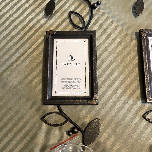 PartyLite Black and Gold Metal Wall Sconce Pair - Picture 2 of 6